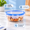 Double Lock Round Food Keeper – 230ml feature infographic