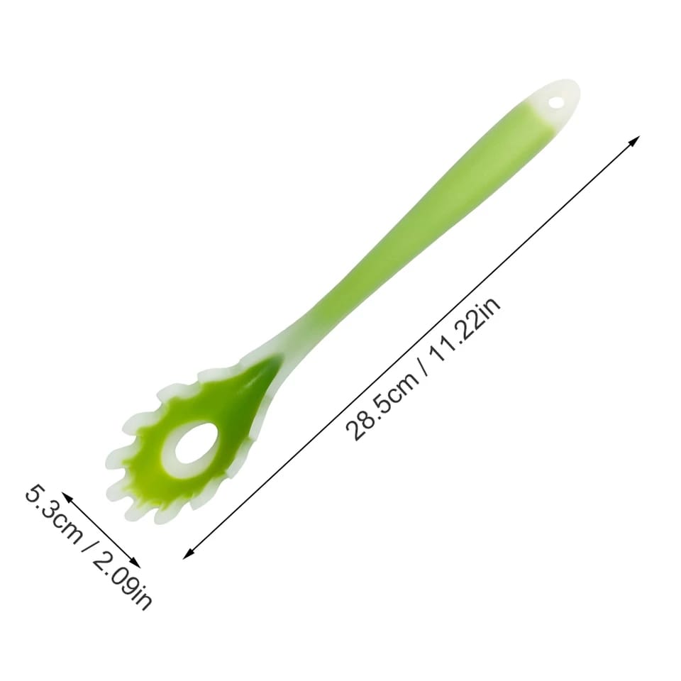 Plastic Spaghetti Server Spoon 28.5cm – Pasta Serving Spoon with Drainage Hole | Random Color