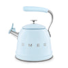 SMEG Retro Whistling Kettle – Pastel Blue Premium Stainless Steel Stovetop Tea Kettle