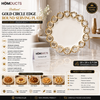 Brilliant Luxury Gold Circle Edge Round Serving Plate 9-Inch – Decorative Ceramic Platter