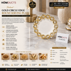 Brilliant Luxury Gold Circle-Edge Round Serving Plate – 6-Inch Decorative Ceramic Platter