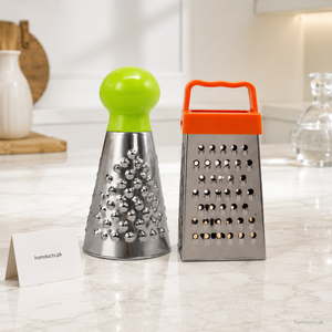 2-Piece Mini Stainless Steel Hand Grater Set with Comfortable Handles – 13.5cm