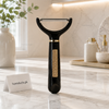 Premium Stainless Steel Y-Shaped Vegetable Peeler with Luxury Gold Grip – Black