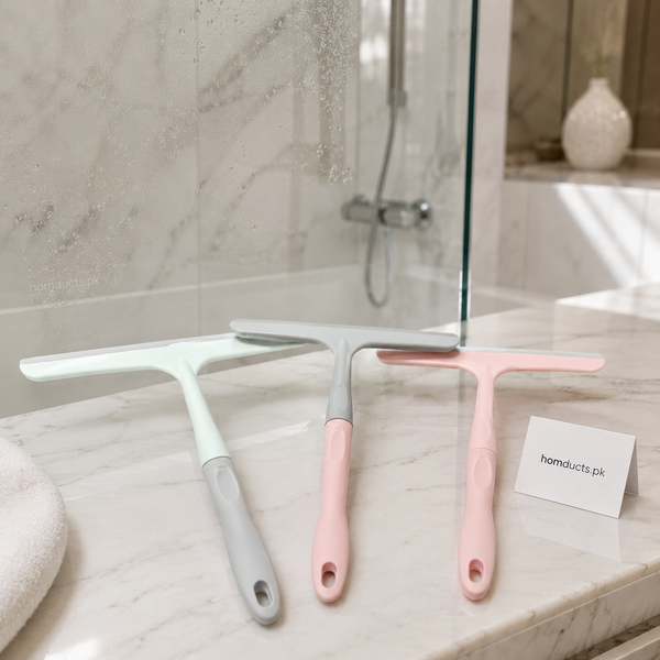 Multipurpose Glass & Window Cleaning Squeegee with Comfortable Grip – Random Color