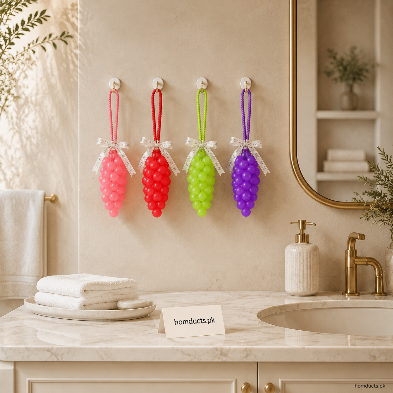 Fragrant Grape Hanging Soap & Air Freshener – Dual-Purpose Bathroom, Closet & Car Freshener