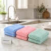 3-Piece Microfiber Kitchen Cleaning Cloth Set – Soft, Super Absorbent & Reusable