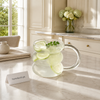 Bubble-Shaped Clear Glass Mug with Handle – Stylish Drinking Cup