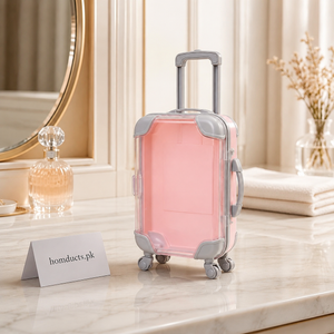 Mini Suitcase-Shaped Travel Cosmetic & Makeup Organizer Box – Random Colors (12 × 7 × 5 cm)