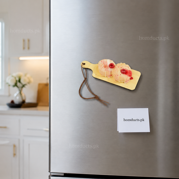 Artificial Dessert Fridge Magnet – Mini Wooden Board Decorative Refrigerator Magnet