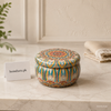 Home Aroma Decorative Tin Scented Candle with Lid – Long-Lasting Fragrance, Random Design – 1 Pc