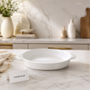 Danny Home 11.8-Inch Premium Porcelain Oval Baking Dish with Handles – Luxury Ovenware Serving Dish
