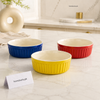 Danny Home 3-Piece Porcelain Cake Bowl Set – 4.25" Dessert & Serving Bowls