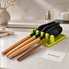4-Slot Kitchen Utensil Rest & Spoon Holder – Multipurpose Countertop Organizer with Drip Tray