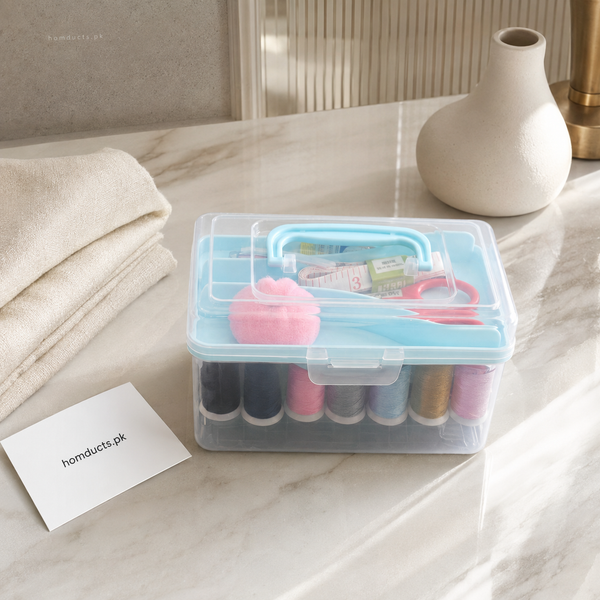 Portable Sewing Kit Set with Organizer Box – Complete Home Stitching & Repair Accessories Kit