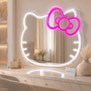 Hello Kitty Neon LED Mirror – Cold White + Pink Light Cute Vanity Mirror