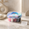 Portable Sewing Kit Organizer Box with Handle – Complete Travel Sewing & Stitching Storage Kit