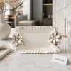 Luxury Floral Rectangular Serving Plate 11-Inch – Decorative Ceramic Snack & Dessert Tray