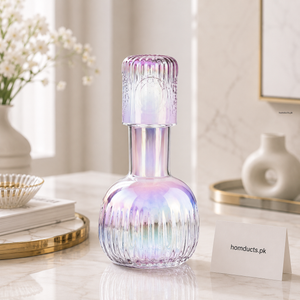 Danny Home Premium Decorative Glass Bottle with Tumbler Lid – 900ml