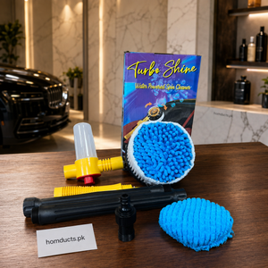Turbo Shine Water Powered Car Spin Cleaner Kit with Microfiber Pads & Soap Dispenser
