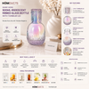 Danny Home 900ml Iridescent Ribbed Glass Bottle with Tumbler Lid – Premium Water & Beverage Bottle