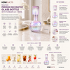 Danny Home Premium Decorative Glass Bottle with Tumbler Lid – 900ml