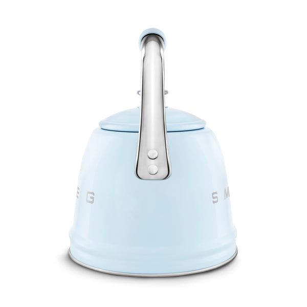 SMEG Retro Whistling Kettle – Pastel Blue Premium Stainless Steel Stovetop Tea Kettle