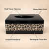 Black Leopard Print Tissue Box features