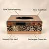 Bronze Mirrored Leopard Print Tissue Box features