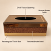 Bronze Textured Mirrored Tissue Box features