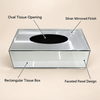 Silver Mirrored Tissue Box features