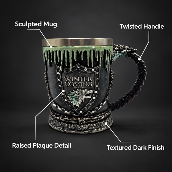 Wolf Emblem Decorative Coffee Mug features