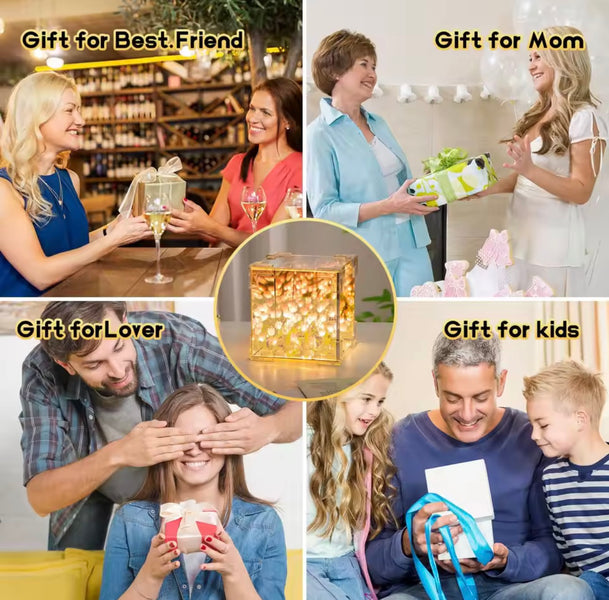 Luxury Tulip Cube Lamp – Decorative LED Flower Light for Home & Living