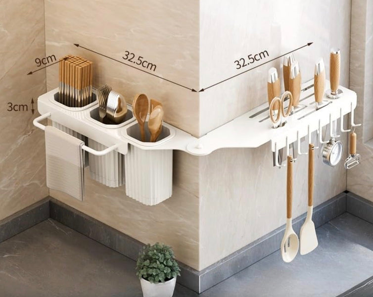 Luxury Over-the-Sink Kitchen Organizer Rack — Multi-Function Utensil & Storage Holder