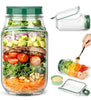 FreshVault Luxe Leakproof Salad Jar – Portable Food Container with Dressing Cup | Premium On-the-Go Meal Bottle (High Quality)