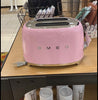 SMEG 2-Slice Retro Toaster – Pastel Pink Premium Stainless Steel Bread Toaster with Multi-Function Controls