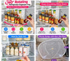 360° Rotating Refrigerator Organizer Tray – Clear 32 × 28 cm