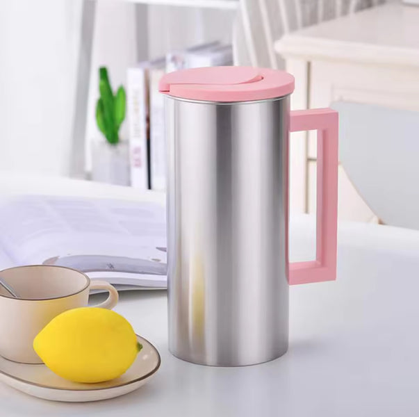 Luxury Stainless Steel Water & Tea Jug – 1800ml High Capacity with Elegant Handle