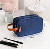 Premium Travel Toiletry Bag – Waterproof Organizer with Leather Handle (25cm)