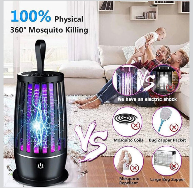 Luxury Portable USB Mosquito Killer Lamp – Rechargeable Silent UV Insect Trap (4000mAh)