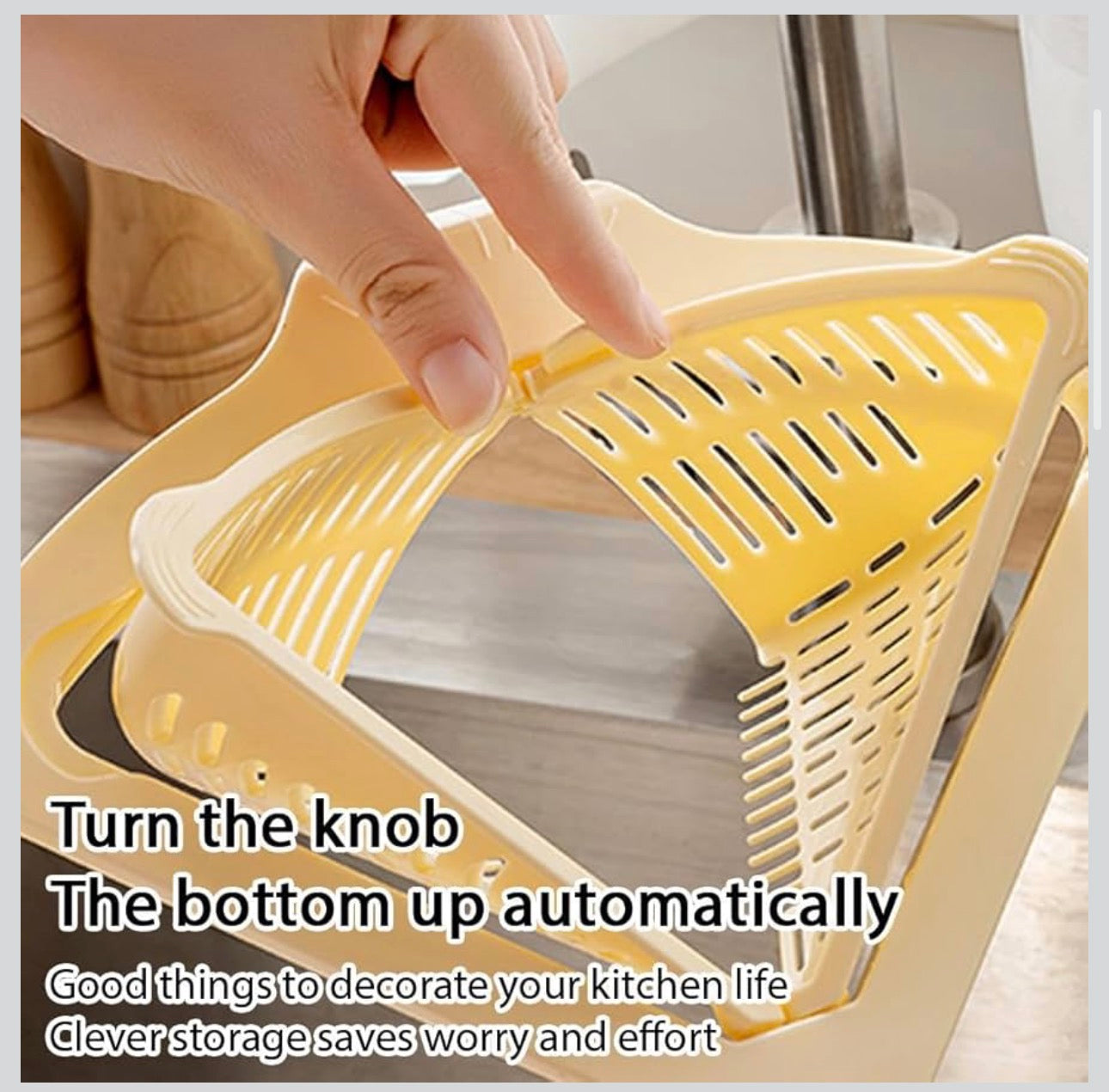 Premium Corner Sink Strainer Basket – Multi-Purpose Kitchen Drain Organizer