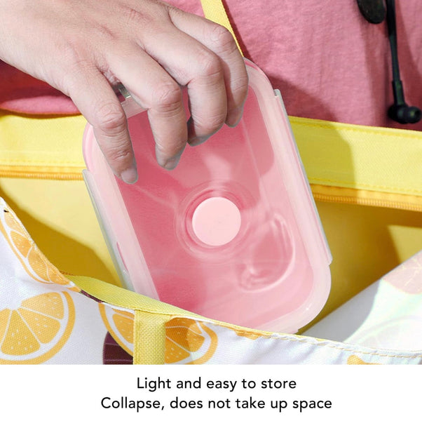 Premium Collapsible Food Storage Box with Lid – Space Saving Foldable Kitchen Storage Container