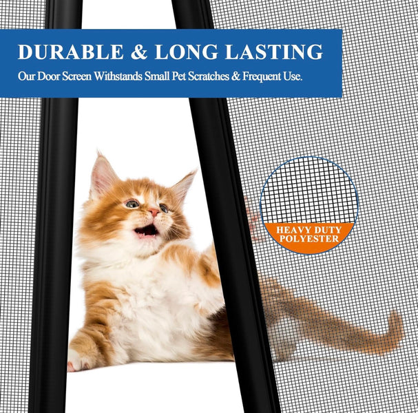 Magnetic Mesh Door Screen – Hands-Free Entry, Bug Protection & Pet Friendly