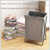 Foldable Fabric Laundry Basket with Metal Frame – Modern Clothes Storage Hamper