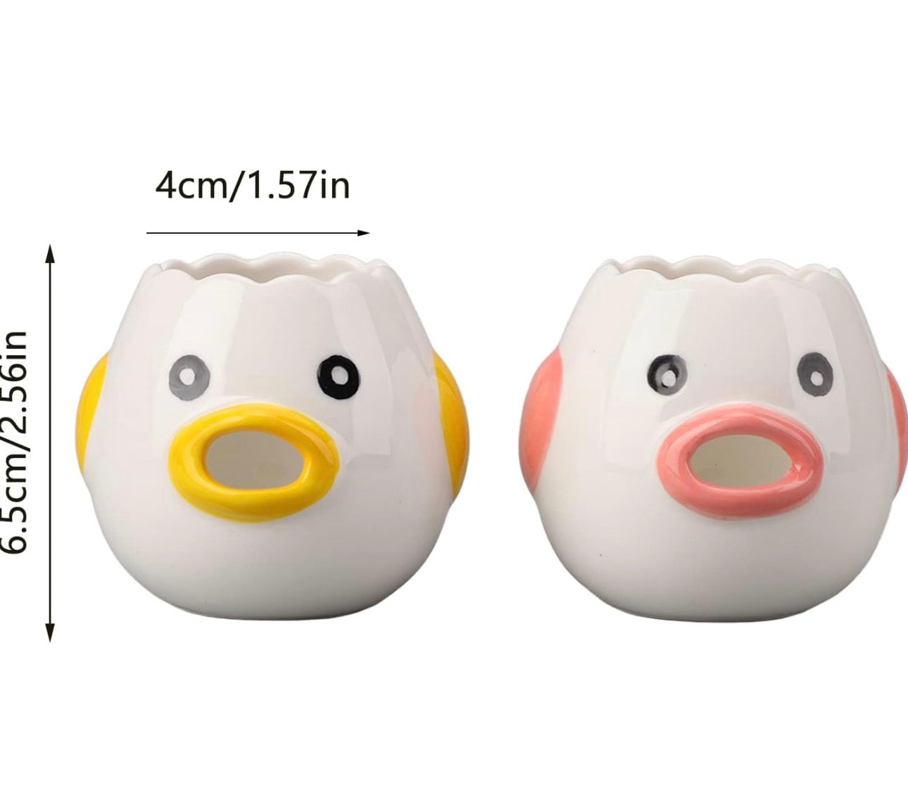 Cute Ceramic Chick Egg Cracker & Yolk Separator Bowl