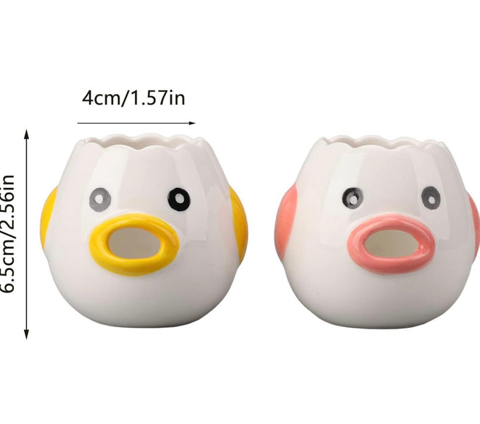Cute Ceramic Chick Egg Cracker & Yolk Separator Bowl