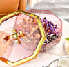 Luxury Octagonal Dry Fruit & Candy Organizer with Golden Lid – Multi-Compartment Storage Box