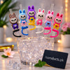 Cute Bunny Silicone Straw Topper – Reusable Tumbler Straw Cover (1 Pc)