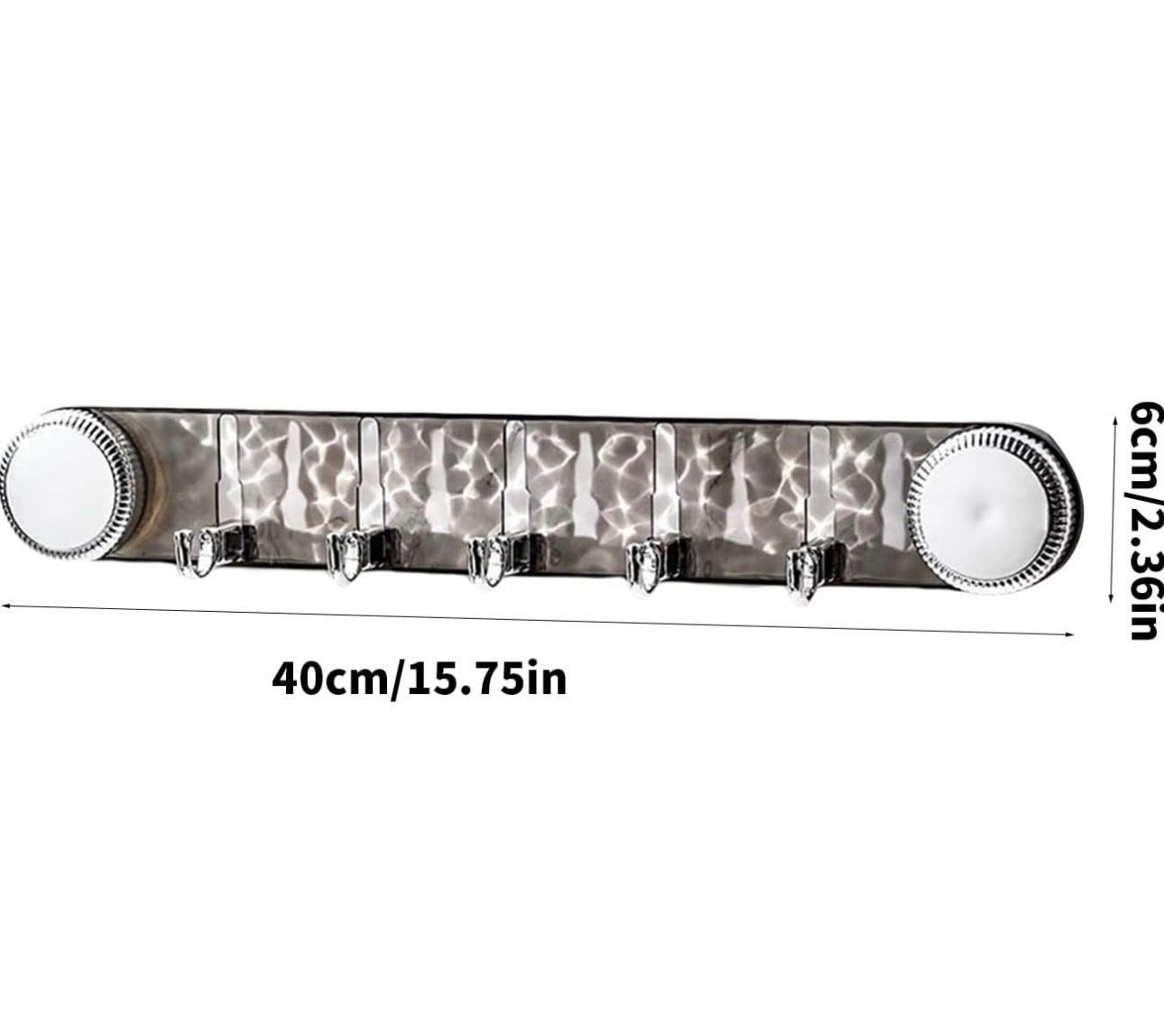 Luxury Water Ripple Wall Hook Rack – Multipurpose Bathroom & Kitchen Organizer (1 Pc)