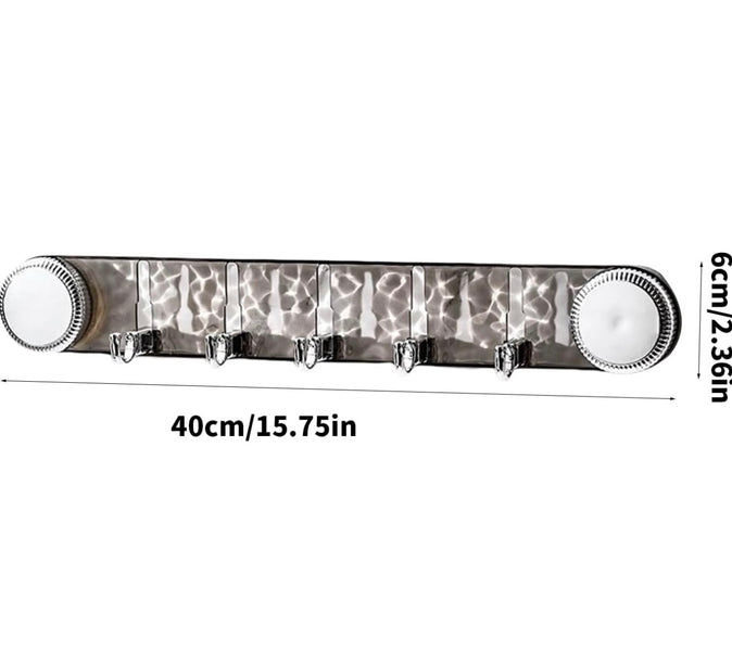 Luxury Water Ripple Wall Hook Rack – Multipurpose Bathroom & Kitchen Organizer (1 Pc)