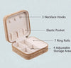 Portable Zipper Jewellery Organizer Box – Travel Storage Case for Rings, Earrings, Necklaces & Bracelets